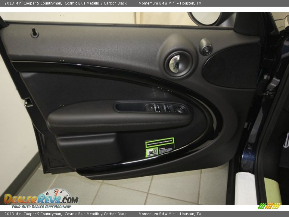 2013 Mini Cooper S Countryman Cosmic Blue Metallic / Carbon Black Photo #13
