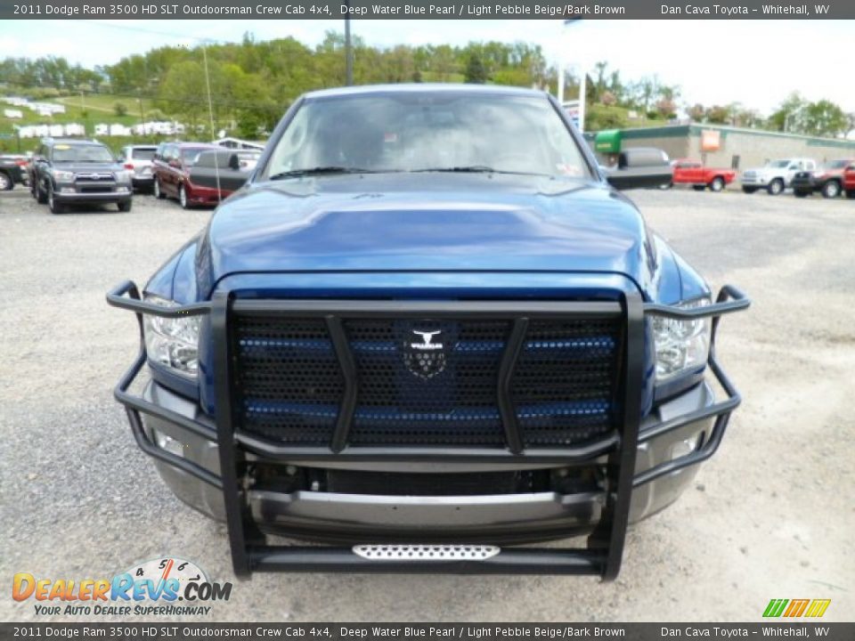2011 Dodge Ram 3500 HD SLT Outdoorsman Crew Cab 4x4 Deep Water Blue Pearl / Light Pebble Beige/Bark Brown Photo #2