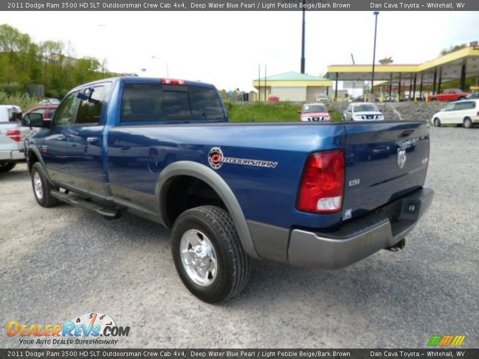 Deep Water Blue Pearl 2011 Dodge Ram 3500 HD SLT Outdoorsman Crew Cab 4x4 Photo #5