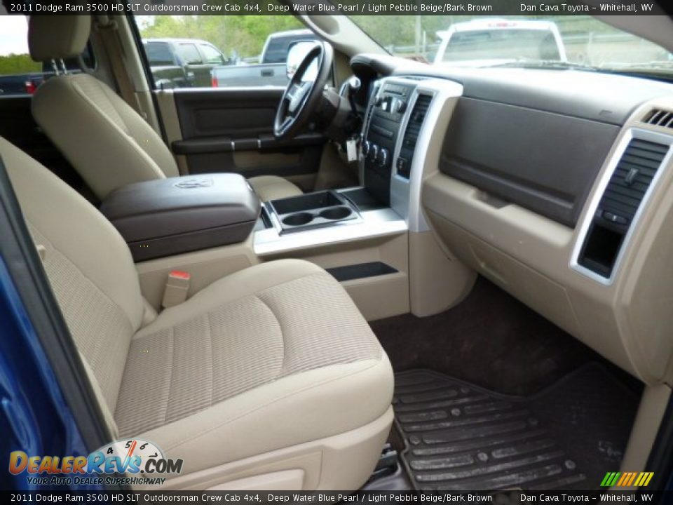 Light Pebble Beige/Bark Brown Interior - 2011 Dodge Ram 3500 HD SLT Outdoorsman Crew Cab 4x4 Photo #9
