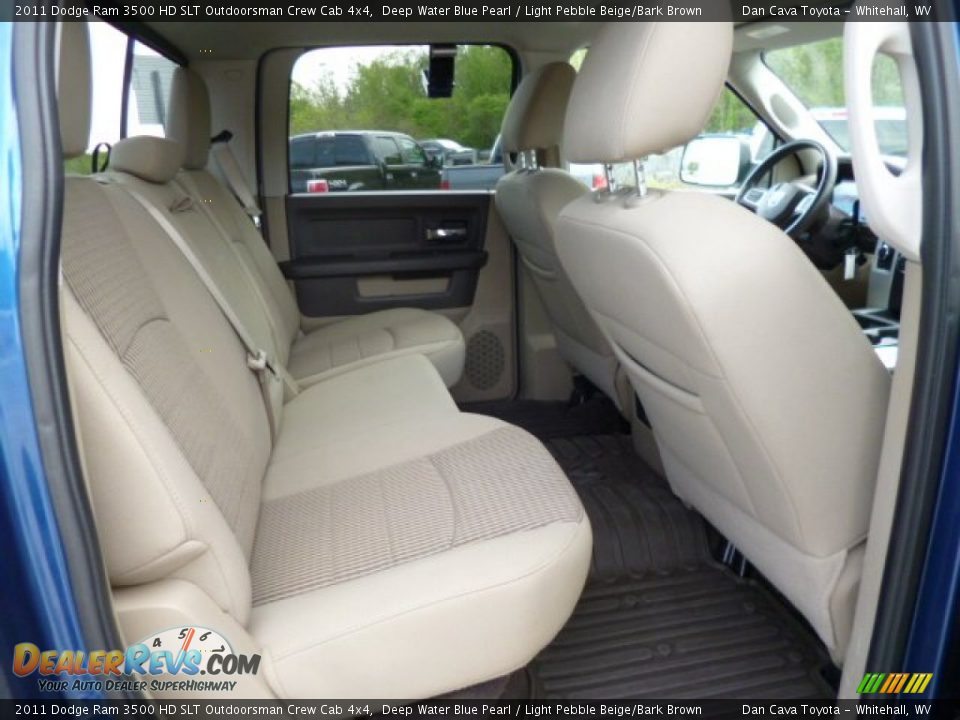 Rear Seat of 2011 Dodge Ram 3500 HD SLT Outdoorsman Crew Cab 4x4 Photo #10