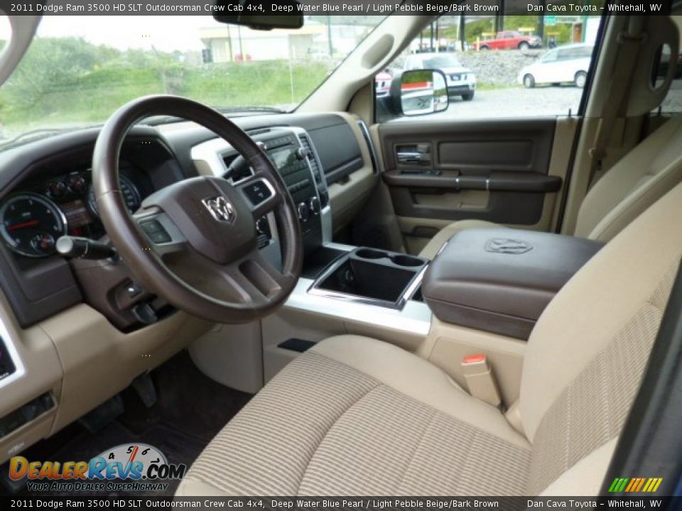 Light Pebble Beige/Bark Brown Interior - 2011 Dodge Ram 3500 HD SLT Outdoorsman Crew Cab 4x4 Photo #12