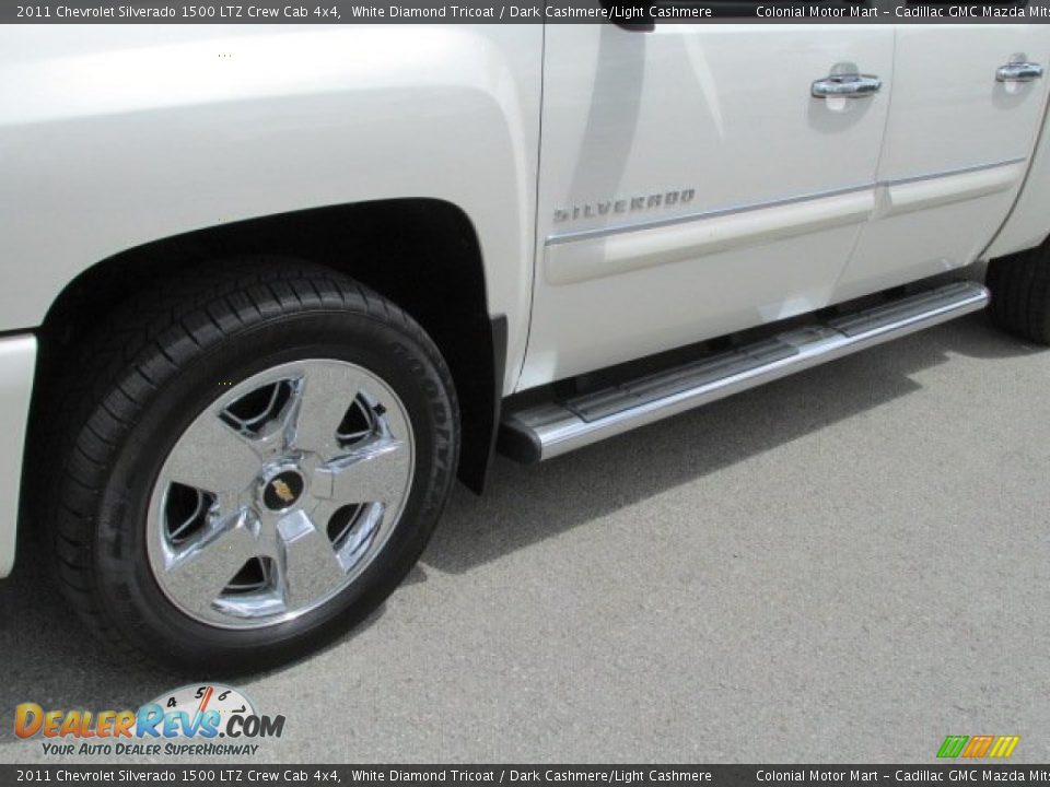 2011 Chevrolet Silverado 1500 LTZ Crew Cab 4x4 White Diamond Tricoat / Dark Cashmere/Light Cashmere Photo #3