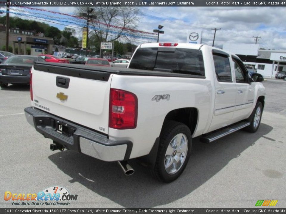 2011 Chevrolet Silverado 1500 LTZ Crew Cab 4x4 White Diamond Tricoat / Dark Cashmere/Light Cashmere Photo #5