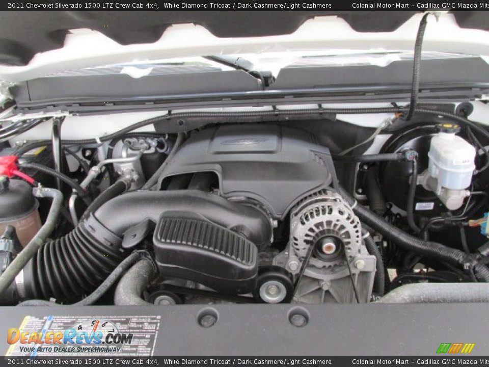 2011 Chevrolet Silverado 1500 LTZ Crew Cab 4x4 White Diamond Tricoat / Dark Cashmere/Light Cashmere Photo #8