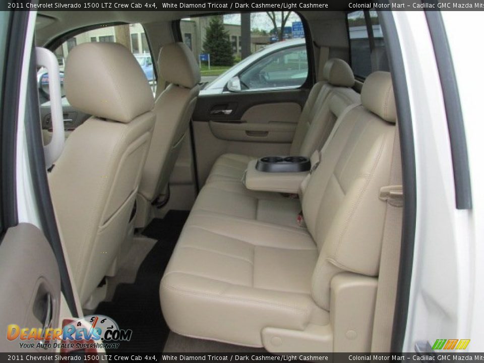 2011 Chevrolet Silverado 1500 LTZ Crew Cab 4x4 White Diamond Tricoat / Dark Cashmere/Light Cashmere Photo #11