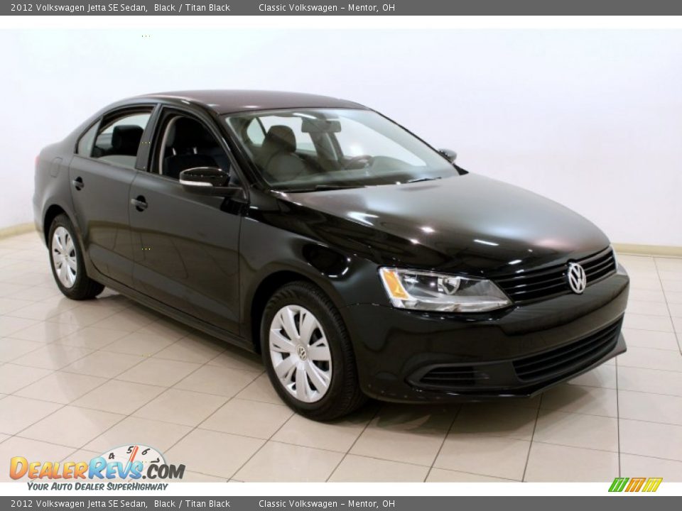 2012 Volkswagen Jetta SE Sedan Black / Titan Black Photo #1