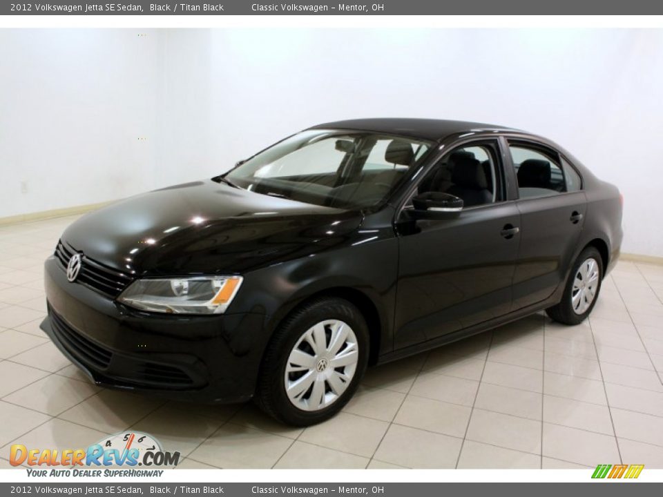 2012 Volkswagen Jetta SE Sedan Black / Titan Black Photo #3