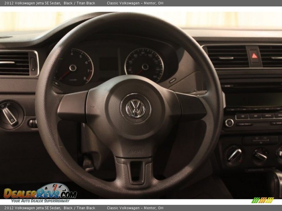 2012 Volkswagen Jetta SE Sedan Black / Titan Black Photo #6