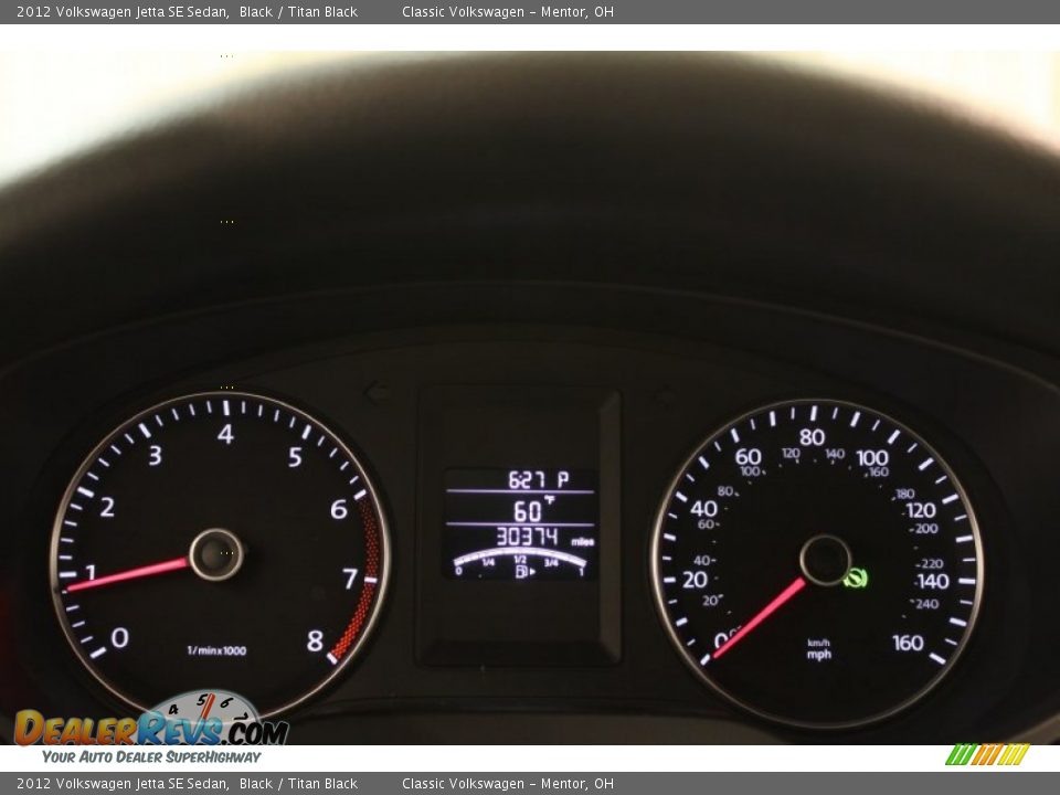 2012 Volkswagen Jetta SE Sedan Black / Titan Black Photo #7
