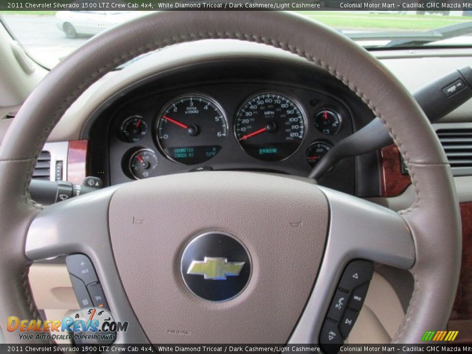 2011 Chevrolet Silverado 1500 LTZ Crew Cab 4x4 White Diamond Tricoat / Dark Cashmere/Light Cashmere Photo #19