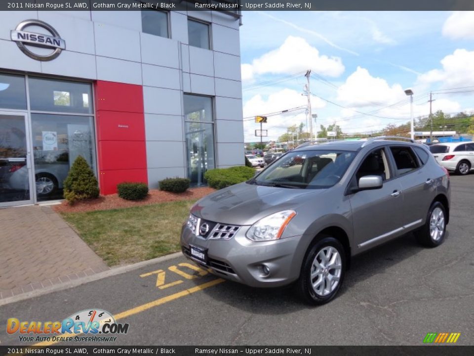 2011 Nissan Rogue SL AWD Gotham Gray Metallic / Black Photo #1