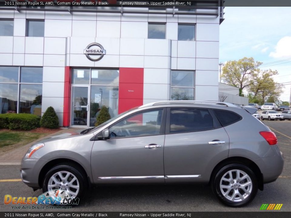2011 Nissan Rogue SL AWD Gotham Gray Metallic / Black Photo #2