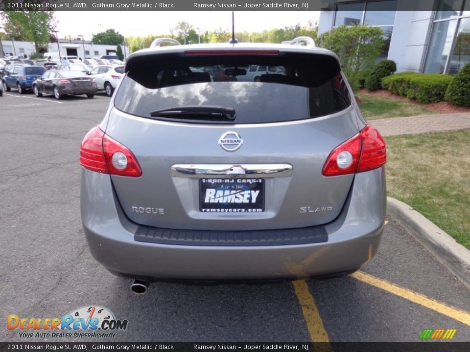 2011 Nissan Rogue SL AWD Gotham Gray Metallic / Black Photo #4