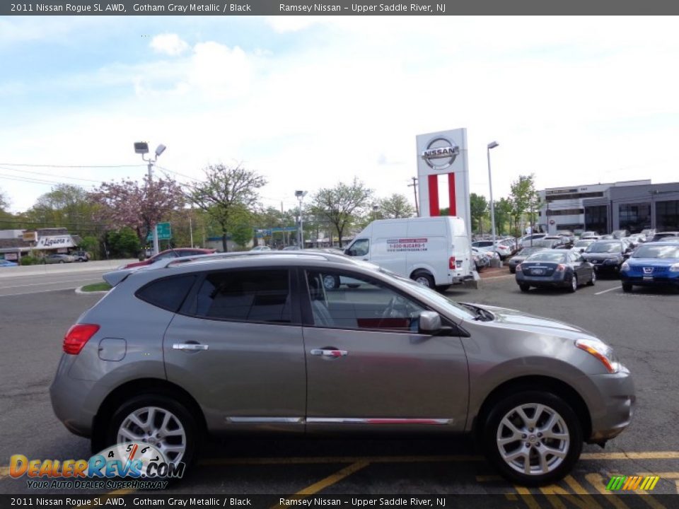 2011 Nissan Rogue SL AWD Gotham Gray Metallic / Black Photo #5