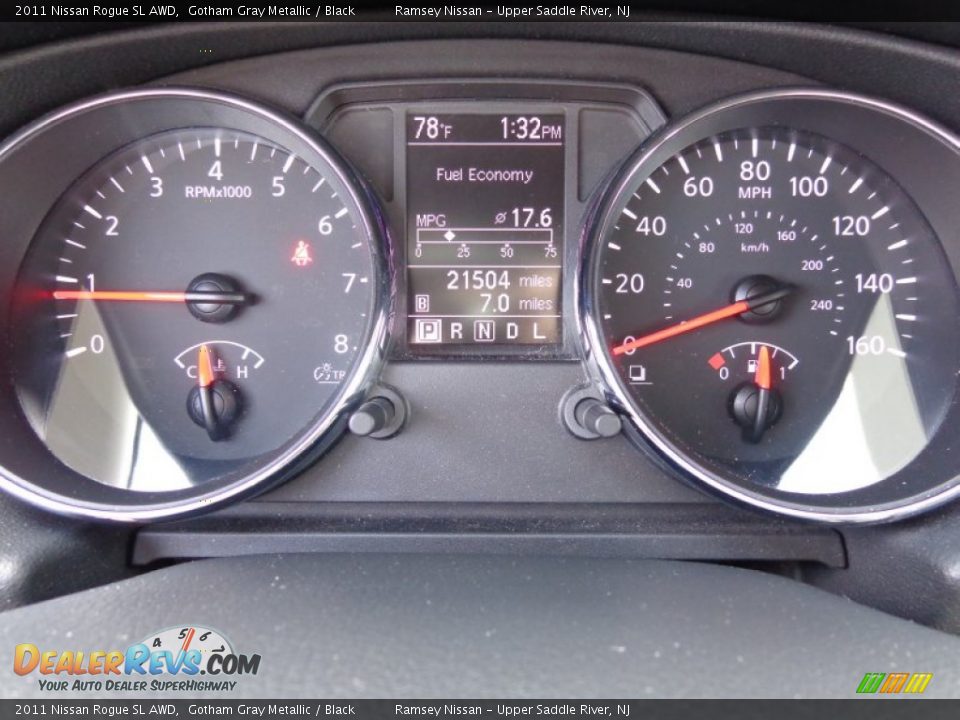 2011 Nissan Rogue SL AWD Gotham Gray Metallic / Black Photo #15