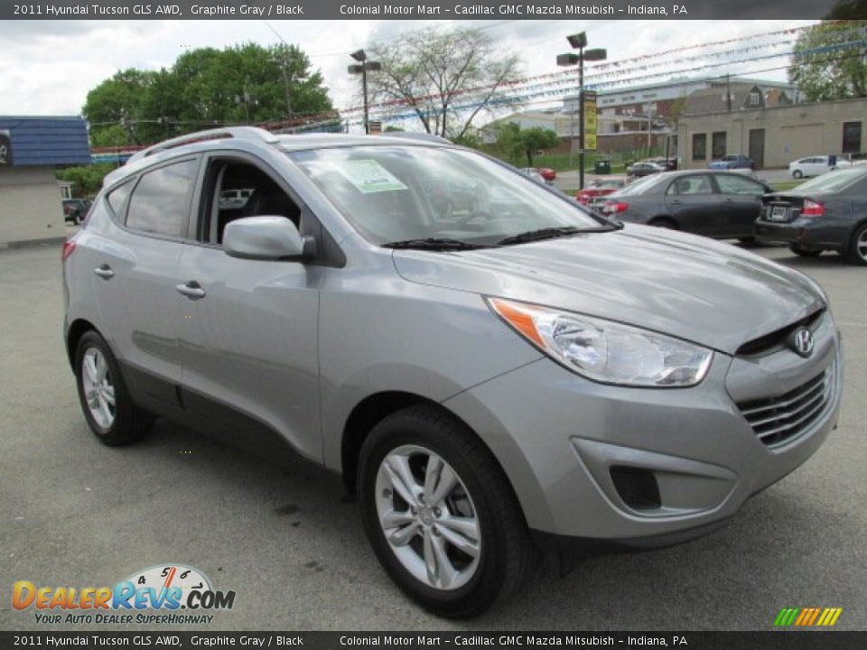 2011 Hyundai Tucson GLS AWD Graphite Gray / Black Photo #5
