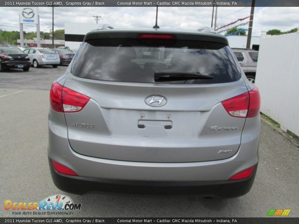 2011 Hyundai Tucson GLS AWD Graphite Gray / Black Photo #6