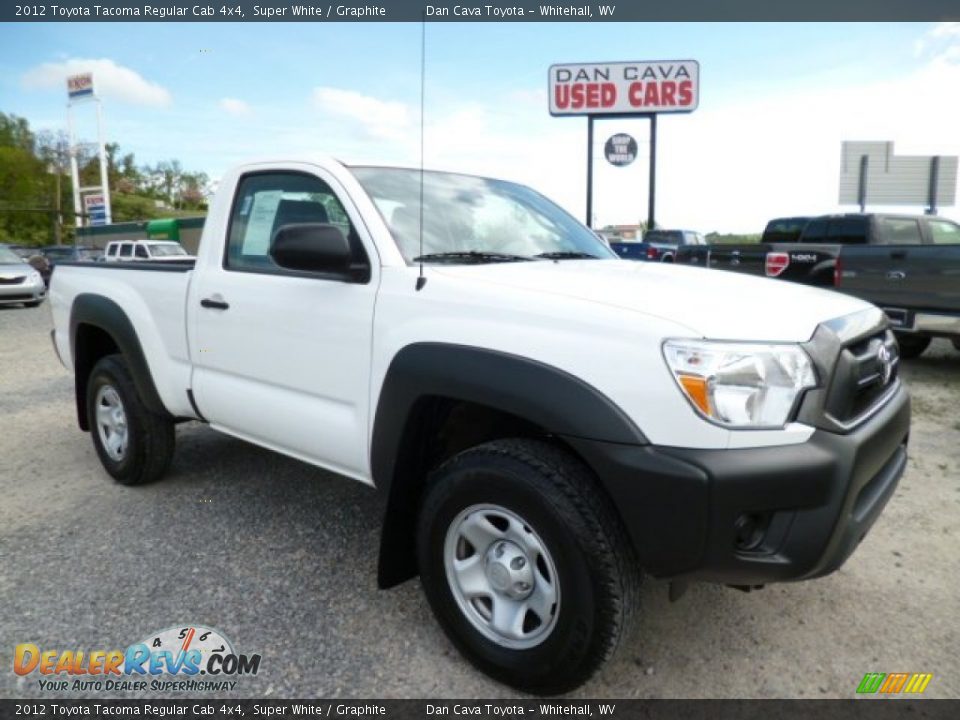 2012 Toyota Tacoma Regular Cab 4x4 Super White / Graphite Photo #1