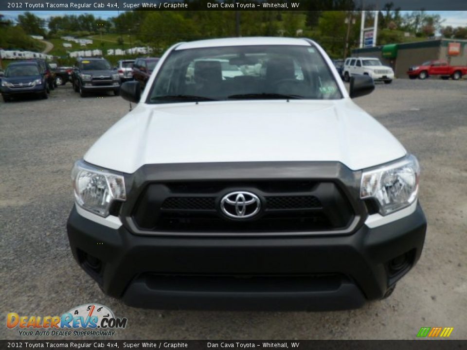 2012 Toyota Tacoma Regular Cab 4x4 Super White / Graphite Photo #2