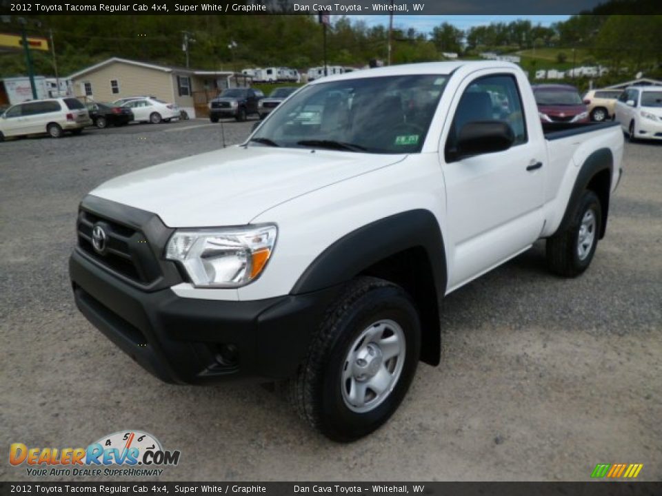 2012 Toyota Tacoma Regular Cab 4x4 Super White / Graphite Photo #3
