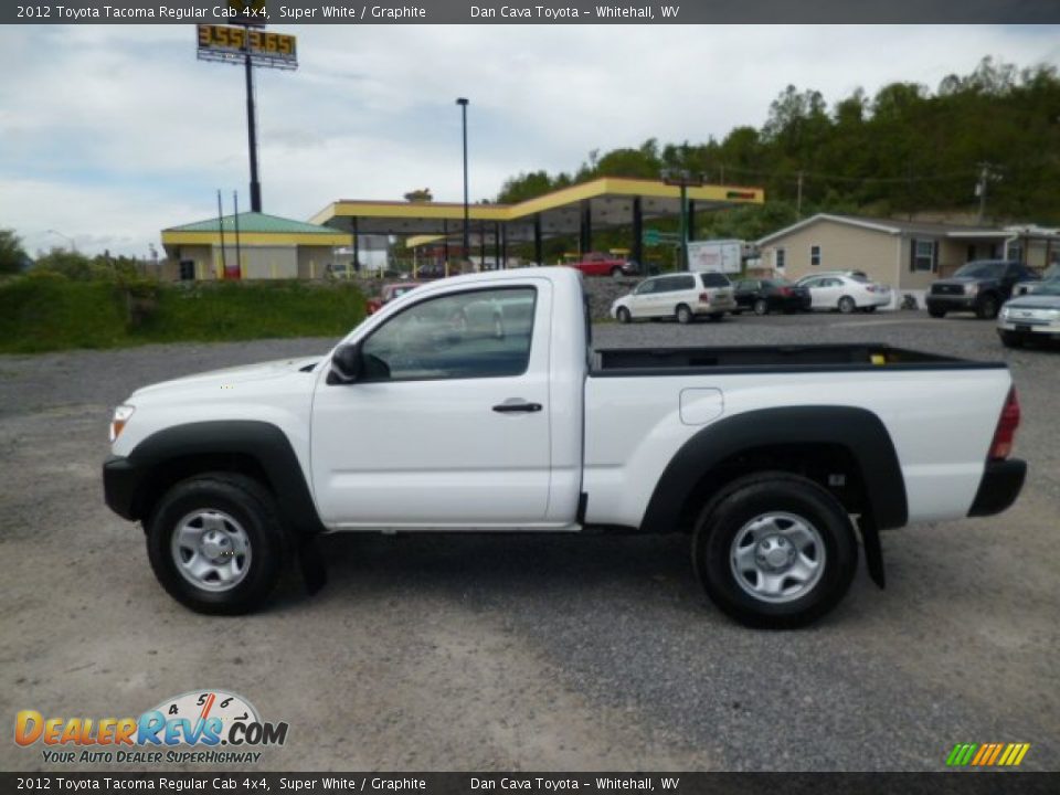 2012 Toyota Tacoma Regular Cab 4x4 Super White / Graphite Photo #4