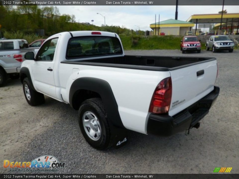 2012 Toyota Tacoma Regular Cab 4x4 Super White / Graphite Photo #5