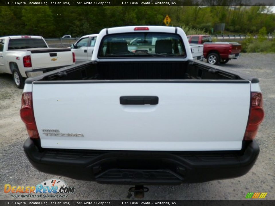 2012 Toyota Tacoma Regular Cab 4x4 Super White / Graphite Photo #6