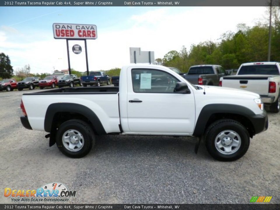 2012 Toyota Tacoma Regular Cab 4x4 Super White / Graphite Photo #8