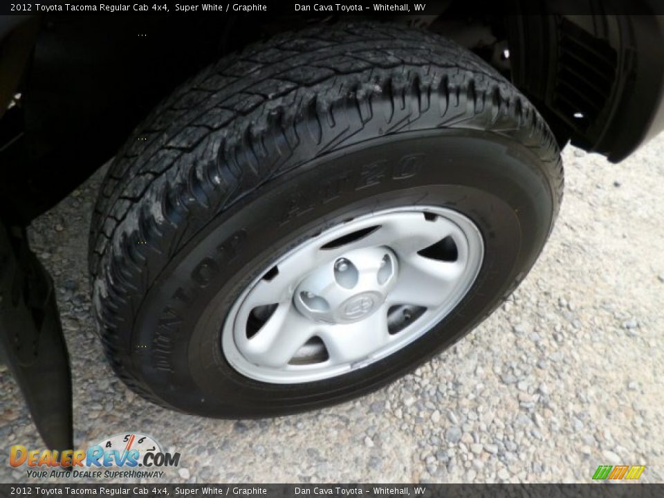 2012 Toyota Tacoma Regular Cab 4x4 Super White / Graphite Photo #9