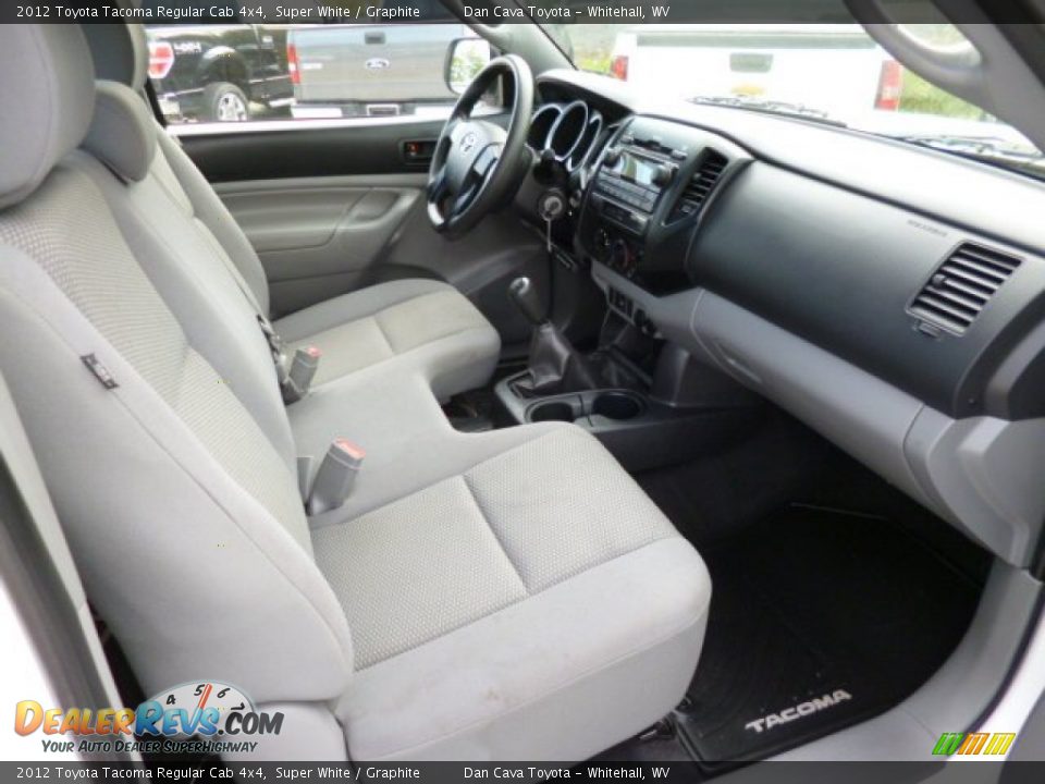 2012 Toyota Tacoma Regular Cab 4x4 Super White / Graphite Photo #10