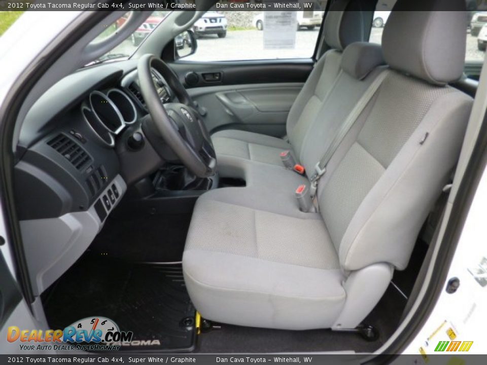 2012 Toyota Tacoma Regular Cab 4x4 Super White / Graphite Photo #11