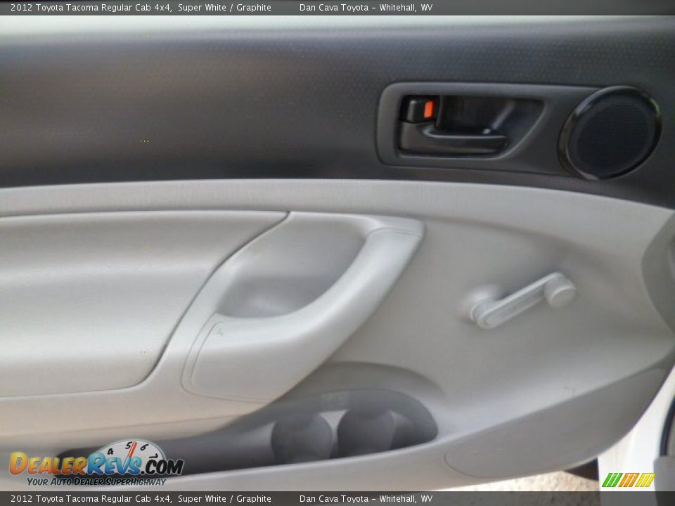 2012 Toyota Tacoma Regular Cab 4x4 Super White / Graphite Photo #13