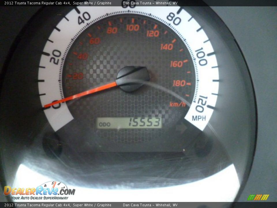 2012 Toyota Tacoma Regular Cab 4x4 Super White / Graphite Photo #15
