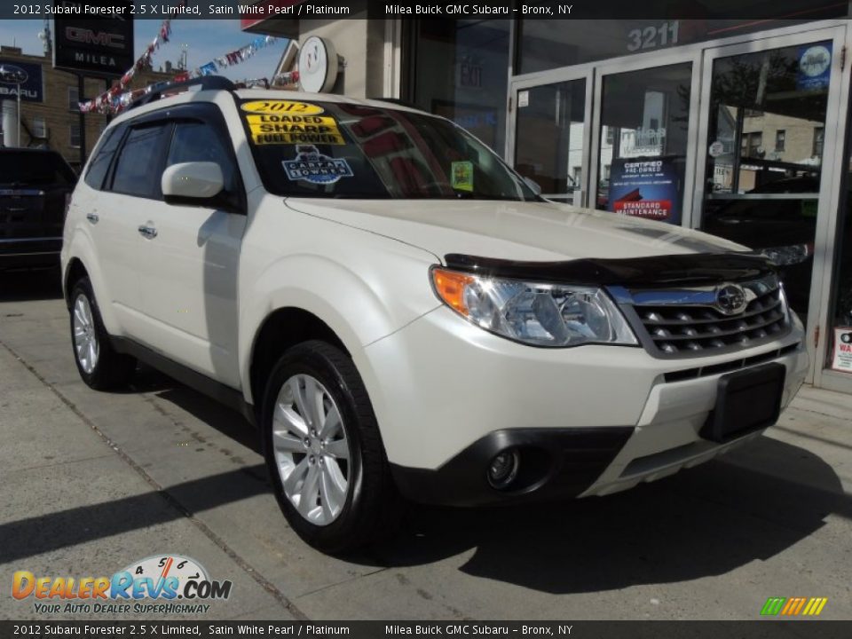 2012 Subaru Forester 2.5 X Limited Satin White Pearl / Platinum Photo #1