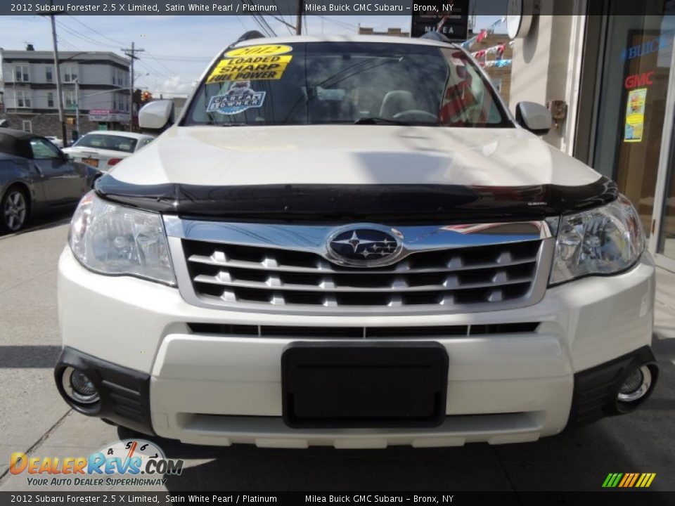 2012 Subaru Forester 2.5 X Limited Satin White Pearl / Platinum Photo #2