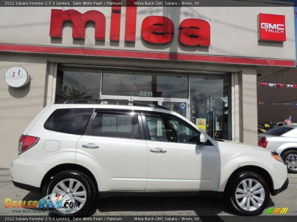 2012 Subaru Forester 2.5 X Limited Satin White Pearl / Platinum Photo #4