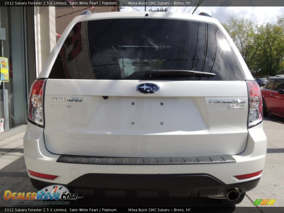 2012 Subaru Forester 2.5 X Limited Satin White Pearl / Platinum Photo #6