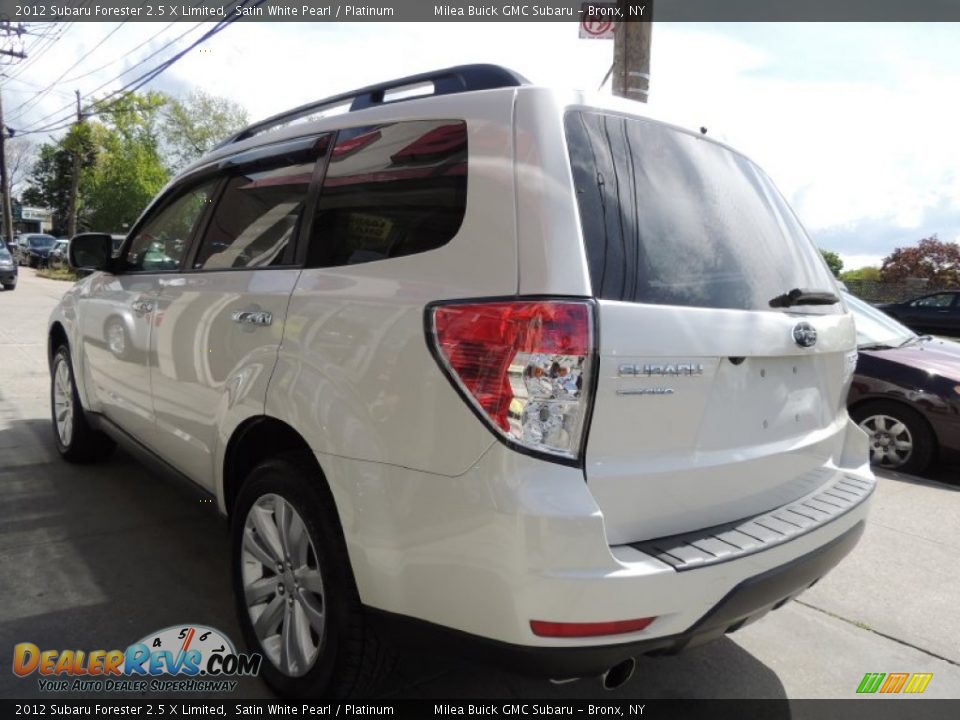 2012 Subaru Forester 2.5 X Limited Satin White Pearl / Platinum Photo #7