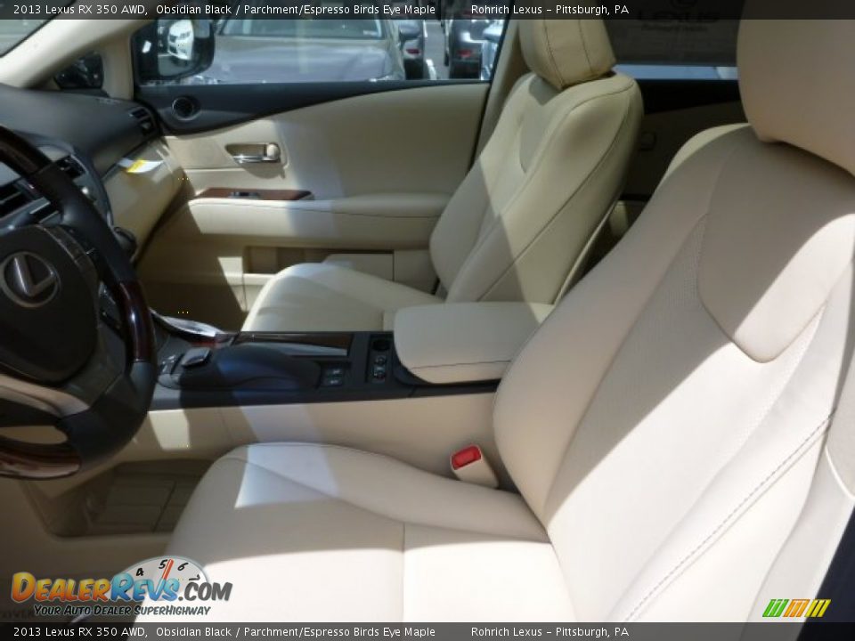2013 Lexus RX 350 AWD Obsidian Black / Parchment/Espresso Birds Eye Maple Photo #10
