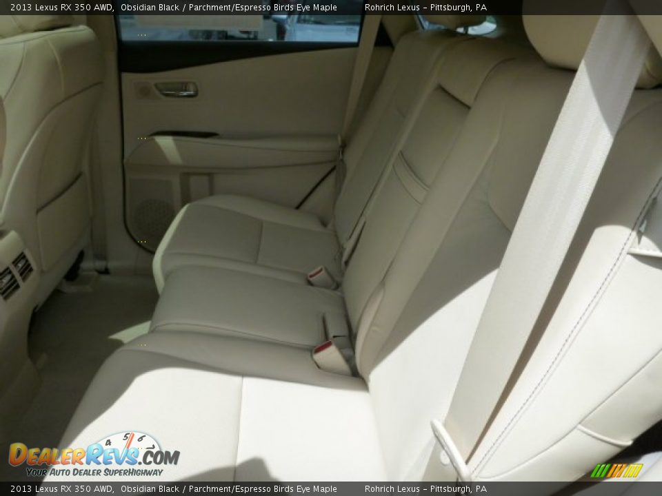 2013 Lexus RX 350 AWD Obsidian Black / Parchment/Espresso Birds Eye Maple Photo #11
