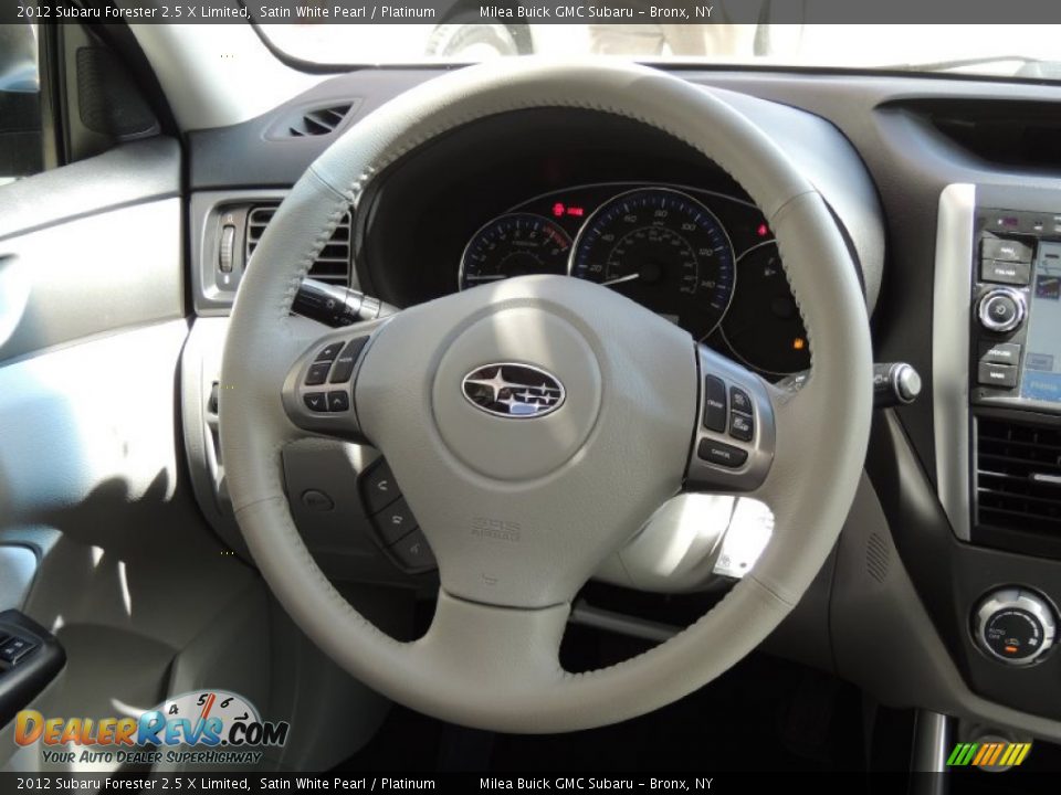 2012 Subaru Forester 2.5 X Limited Satin White Pearl / Platinum Photo #12