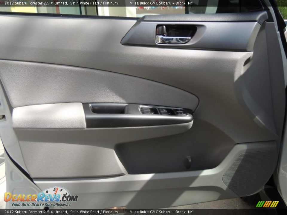2012 Subaru Forester 2.5 X Limited Satin White Pearl / Platinum Photo #14