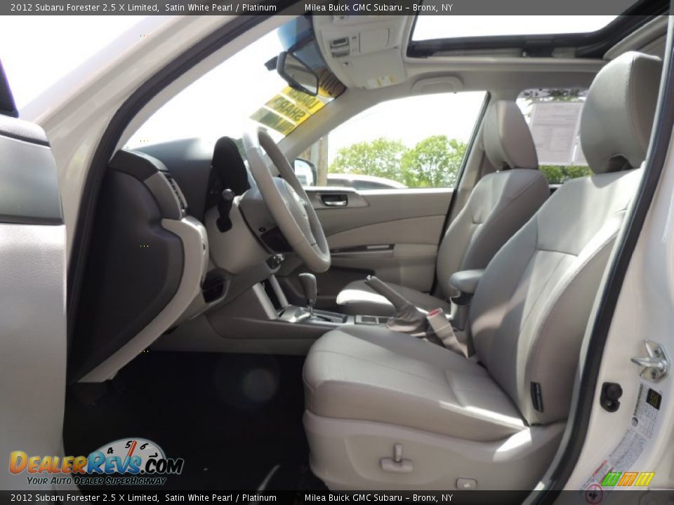 2012 Subaru Forester 2.5 X Limited Satin White Pearl / Platinum Photo #15
