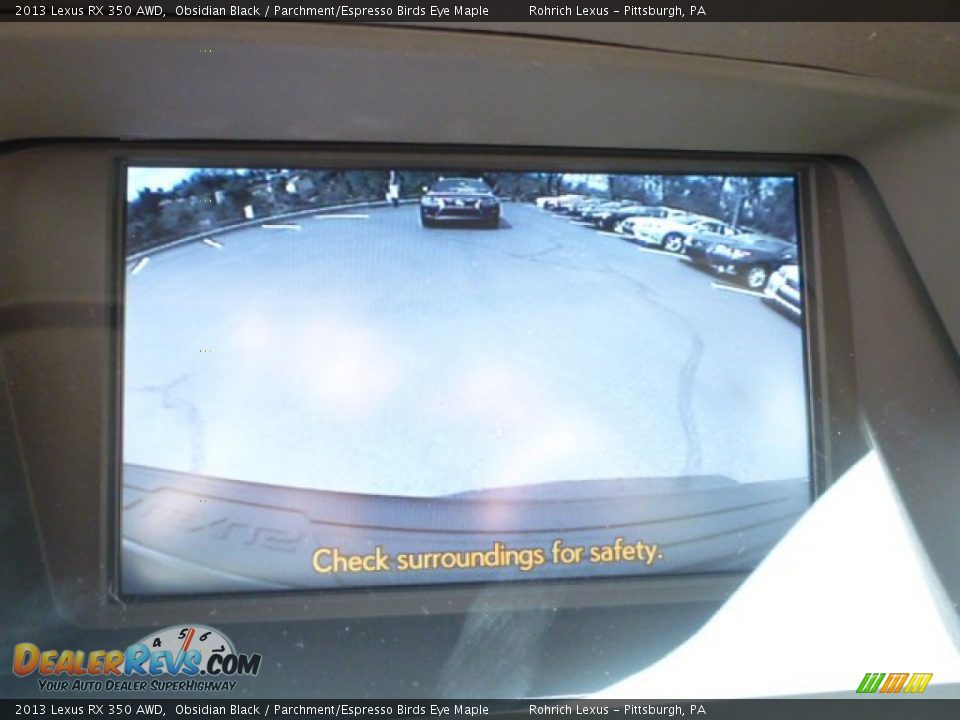 2013 Lexus RX 350 AWD Obsidian Black / Parchment/Espresso Birds Eye Maple Photo #17