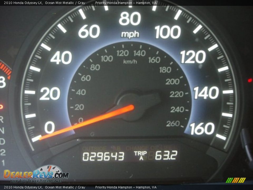 2010 Honda Odyssey LX Ocean Mist Metallic / Gray Photo #19