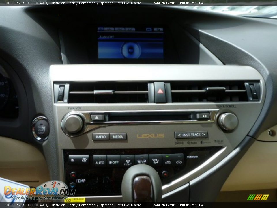 2013 Lexus RX 350 AWD Obsidian Black / Parchment/Espresso Birds Eye Maple Photo #18