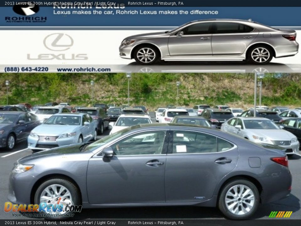 2013 Lexus ES 300h Hybrid Nebula Gray Pearl / Light Gray Photo #1