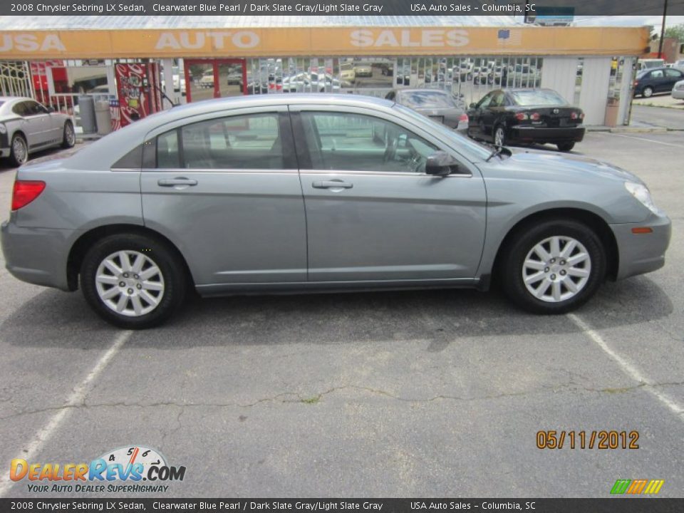 2008 Chrysler Sebring LX Sedan Clearwater Blue Pearl / Dark Slate Gray/Light Slate Gray Photo #4