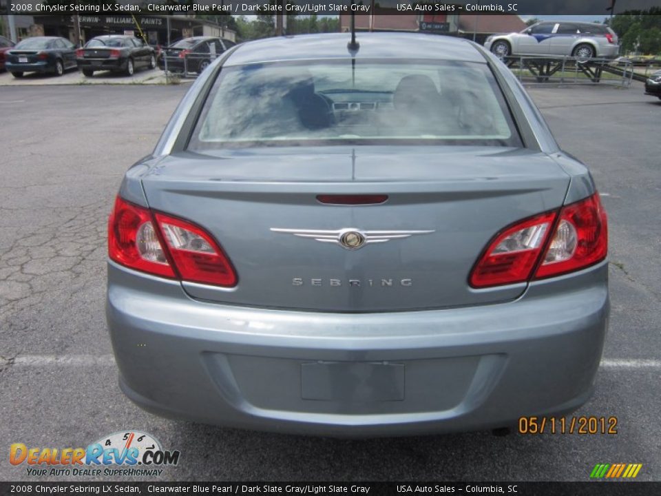 2008 Chrysler Sebring LX Sedan Clearwater Blue Pearl / Dark Slate Gray/Light Slate Gray Photo #7